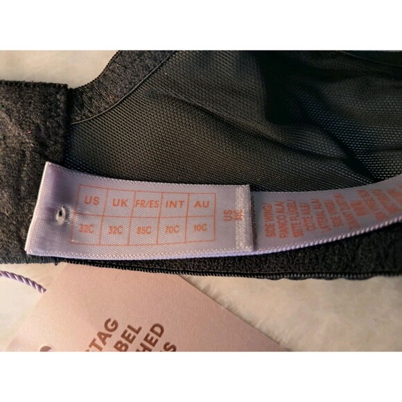 Savage X Fenty Shining Star Embroidered Unlined Bra Henna Red Size 32C NWT - Picture 3 of 9